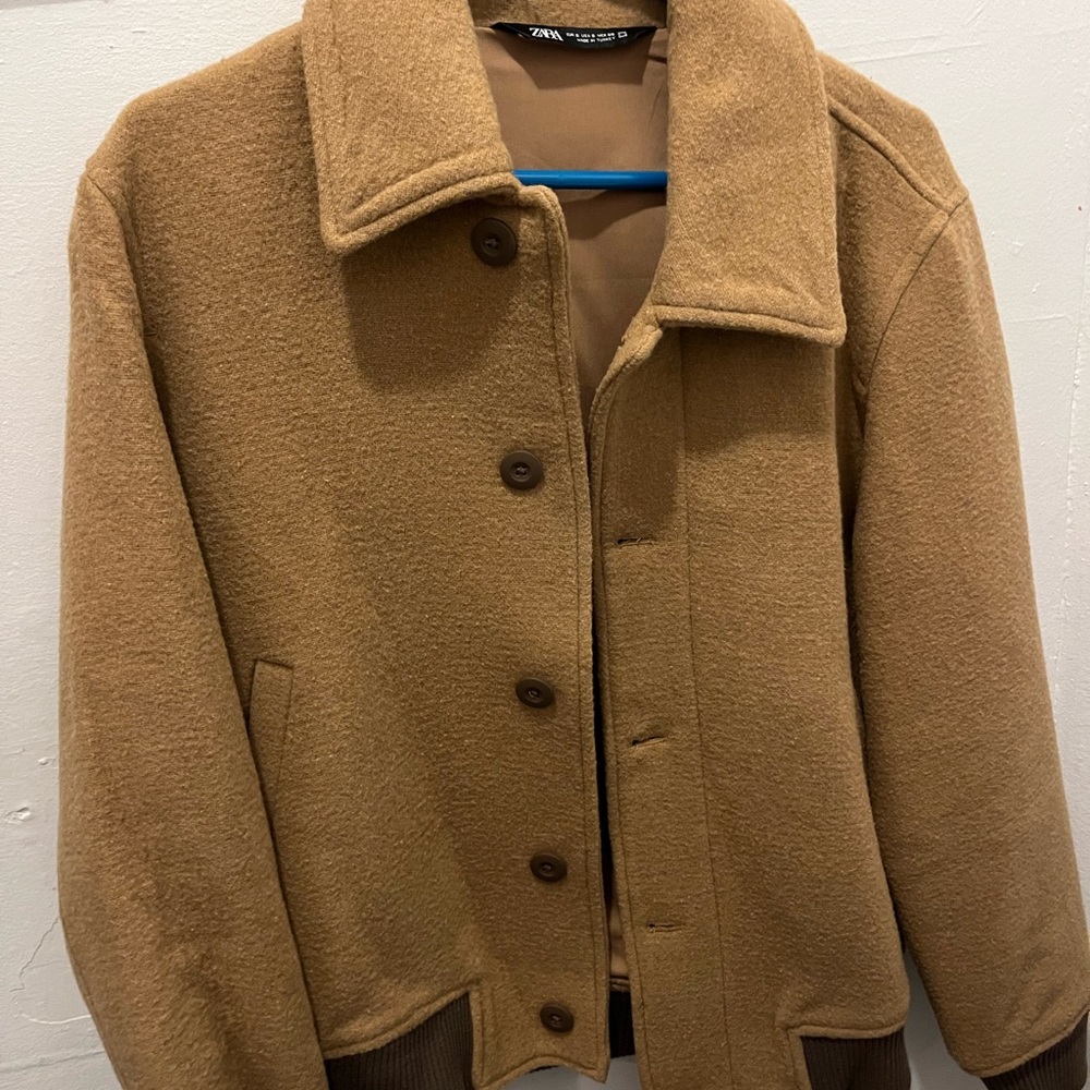 Tan Wool Blend Jacket